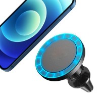 Heavy Duty Magnetic Car Air Vent Mount Holder with Magsafe Compatible Wireless Charger